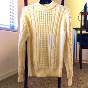 Vintage Long Sleeve Cable Knit Sweater